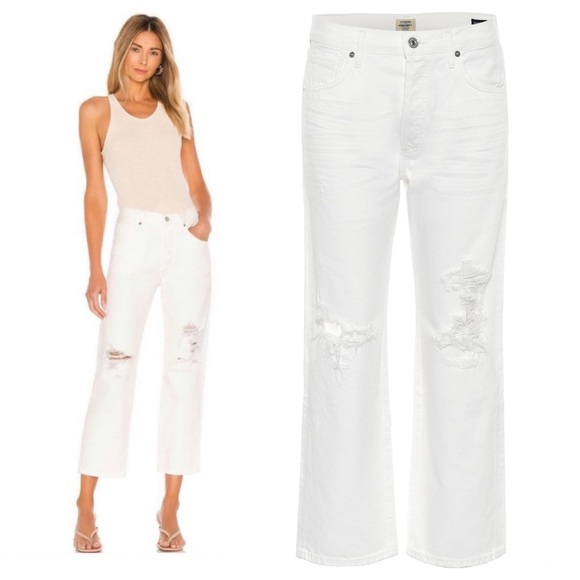 Citizens of Humanity Emery High Rise Relaxed Crop Jeans Moonstone NWT NEW 30 - Picture 12 of 12